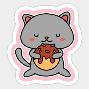 Cat Eats Sticker